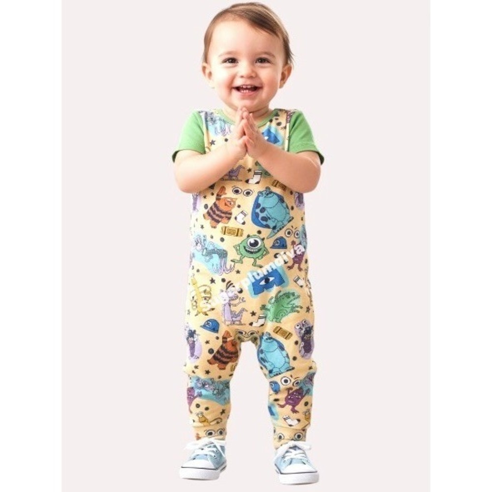 RAGS to Raches‎ X Disney Pixar Monsters Inc. Yellow Romper 18-24 Months Toddler